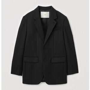Dunst Black Two Button Wool Blazer Unisex Large Oversized New